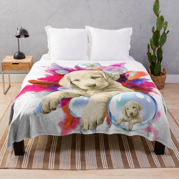 Item preview, puppy among burst of colors designed and sold by Belrovera.