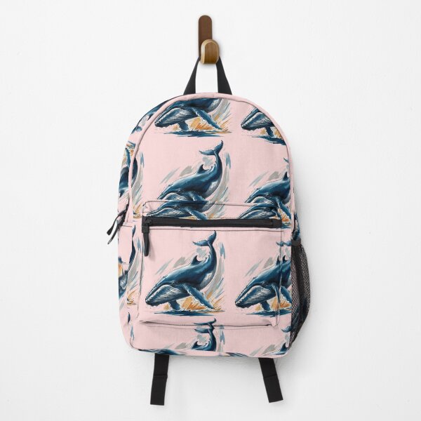 Item preview, A blue whale is leaping out of the water designed and sold by PWDigitalArt.