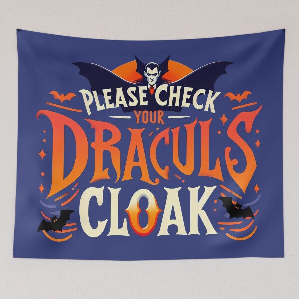 Item preview, Please Check Your Dracula's Cloak, typography designed and sold by maxmaj.