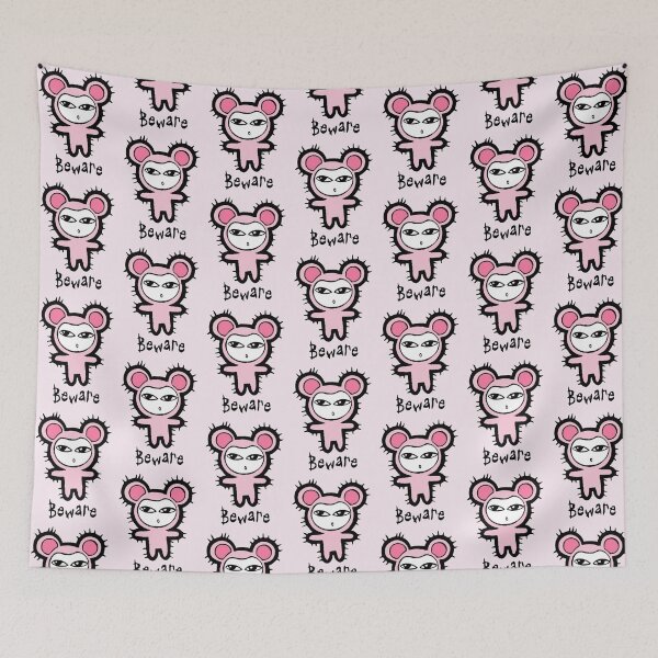 Item preview, Little She Creatures "Beware" Cute Monkey Design designed and sold by koiiv.