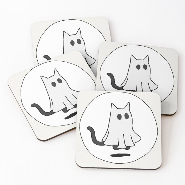 Item preview, Cute Halloween ghost black cat  designed and sold by fancykatze.