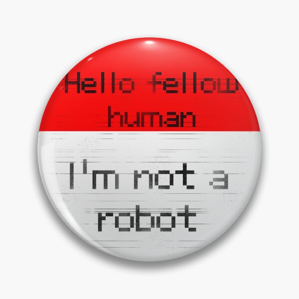 Item preview, I'm not a robot name tag designed and sold by hallas2b.