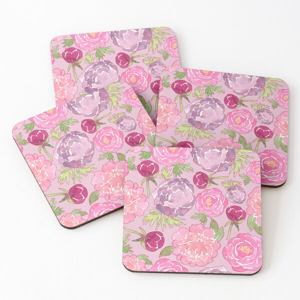 Item preview, Watercolor Peonies Pattern #6 designed and sold by andrebalest.art.