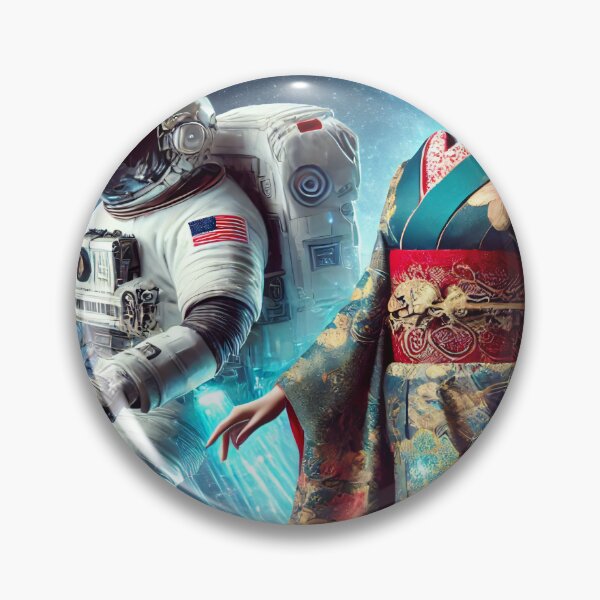 Item preview, Geisha in Space with Astronaut designed and sold by SakuraJapanArt.