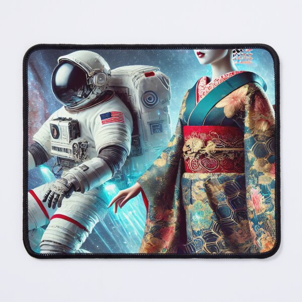 Item preview, Geisha in Space with Astronaut designed and sold by SakuraJapanArt.