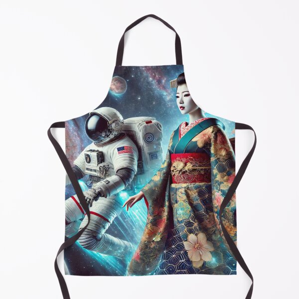 Item preview, Geisha in Space with Astronaut designed and sold by SakuraJapanArt.