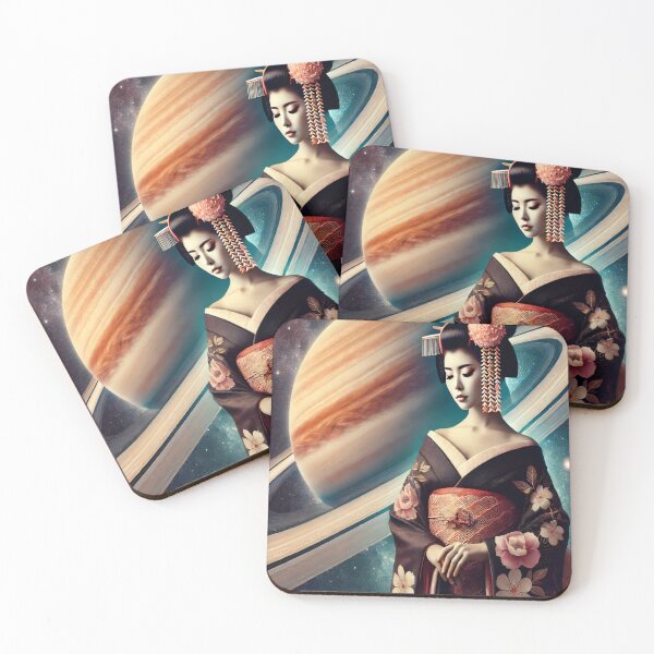 Item preview, Geisha Elegance in Saturn's Realm designed and sold by SakuraJapanArt.