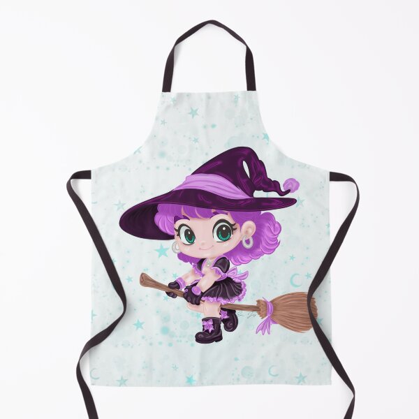Item preview, Cute Chibi Witch Riding Her Broomstick  designed and sold by emmajayne229.