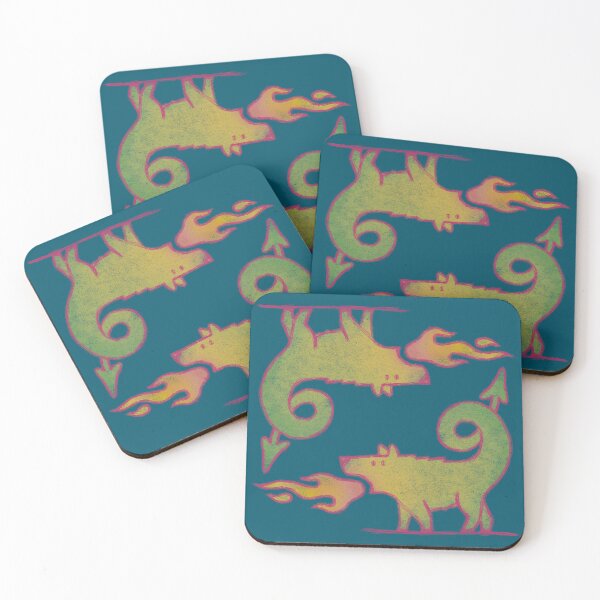Item preview, Dinkum,  the Dragon Dingo - for dark background designed and sold by BrownWoodRobot.