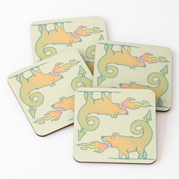 Item preview, Dinkum,  the Dragon Dingo - for light background designed and sold by BrownWoodRobot.