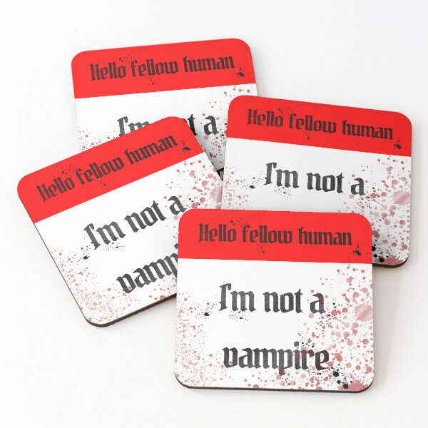 Item preview, I'm not a vampire name tag designed and sold by hallas2b.