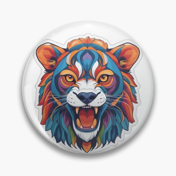 Item preview, Majestic Lion Head Sticker - Bold and Powerful Animal Design designed and sold by Icenutikul1122.