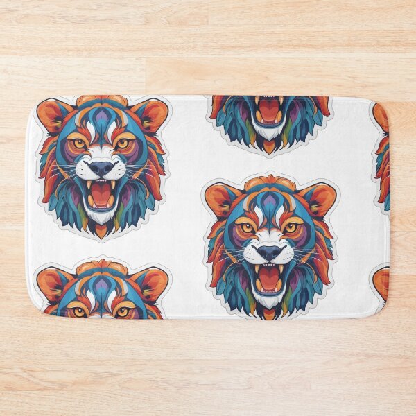 Item preview, Majestic Lion Head Sticker - Bold and Powerful Animal Design designed and sold by Icenutikul1122.