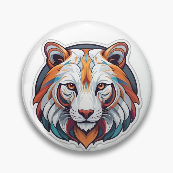 Item preview, Majestic Lion Head Sticker - Bold and Powerful Animal Design designed and sold by Icenutikul1122.