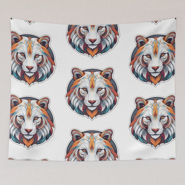Item preview, Majestic Lion Head Sticker - Bold and Powerful Animal Design designed and sold by Icenutikul1122.