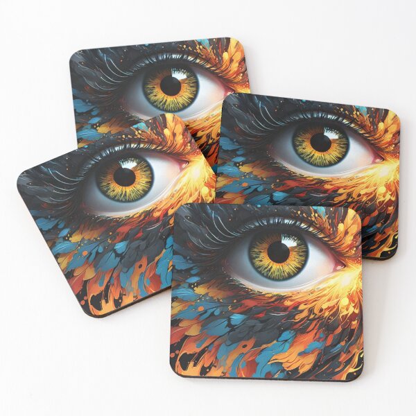 Item preview, Fiery Eye with Exploding Colors designed and sold by Fab-Haven.