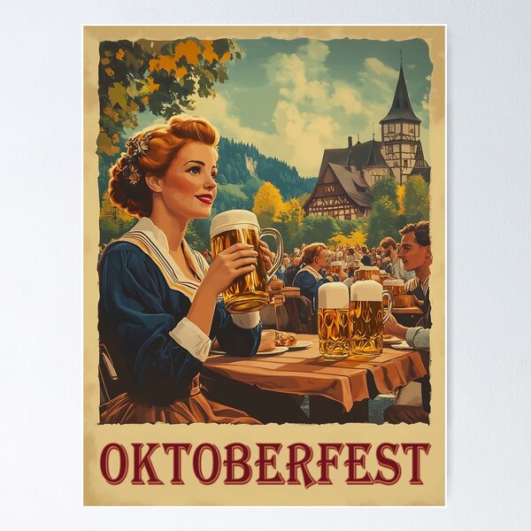 Artikel-Vorschau von Vintage Poster Oktoberfest, designt und verkauft von Konkam.