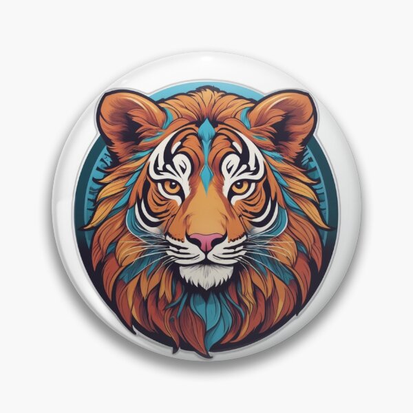 Item preview, Majestic Lion Head Sticker - Bold and Powerful Animal Design designed and sold by Icenutikul1122.