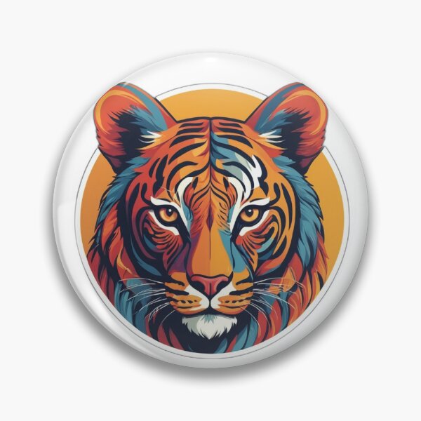 Item preview, Fierce Tiger Head Sticker - Bold and Striking Wildlife Design designed and sold by Icenutikul1122.