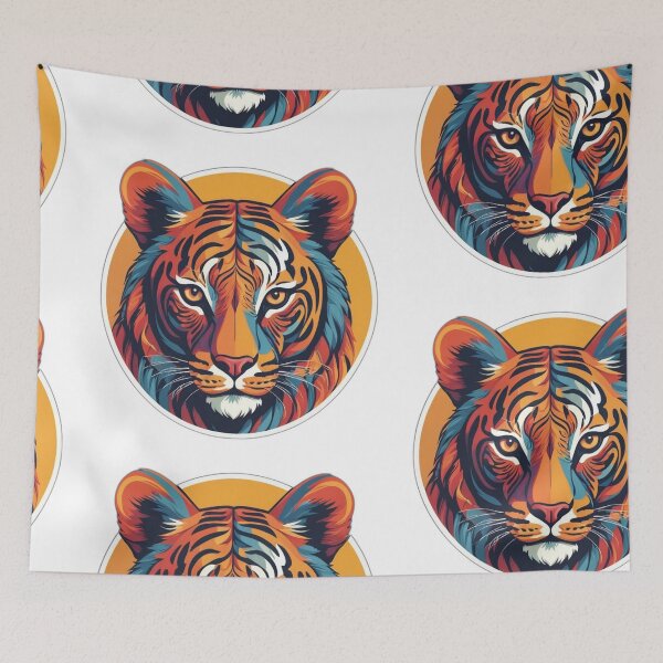 Item preview, Fierce Tiger Head Sticker - Bold and Striking Wildlife Design designed and sold by Icenutikul1122.