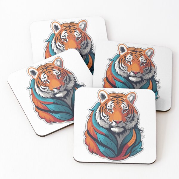 Item preview, Fierce Tiger Head Sticker - Bold and Striking Wildlife Design designed and sold by Icenutikul1122.