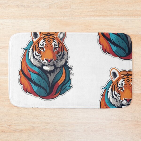 Item preview, Fierce Tiger Head Sticker - Bold and Striking Wildlife Design designed and sold by Icenutikul1122.