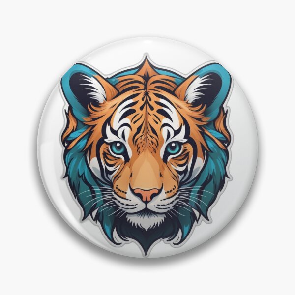 Item preview, Fierce Tiger Head Sticker - Bold and Striking Wildlife Design designed and sold by Icenutikul1122.