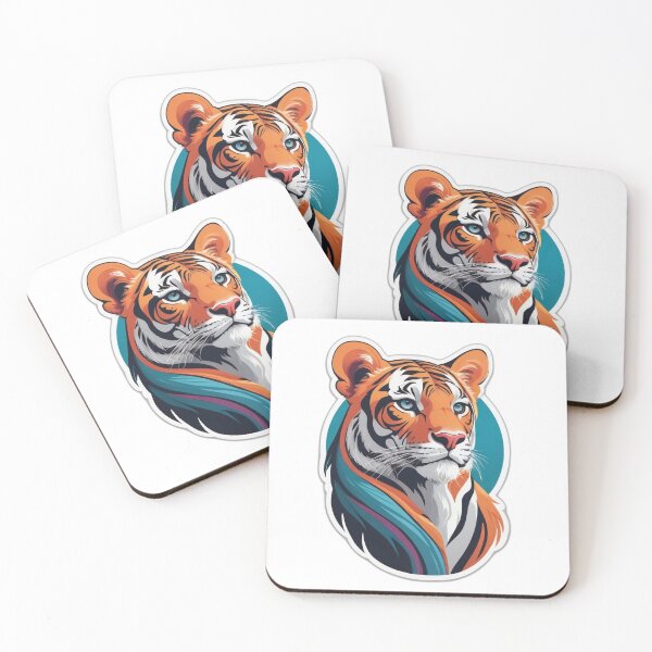 Item preview, Fierce Tiger Head Sticker - Bold and Striking Wildlife Design designed and sold by Icenutikul1122.