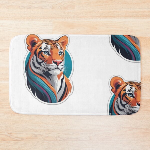 Item preview, Fierce Tiger Head Sticker - Bold and Striking Wildlife Design designed and sold by Icenutikul1122.