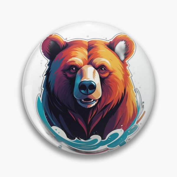 Item preview, Strong Bear Sticker - Bold and Powerful Animal Design for Nature Lovers designed and sold by Icenutikul1122.