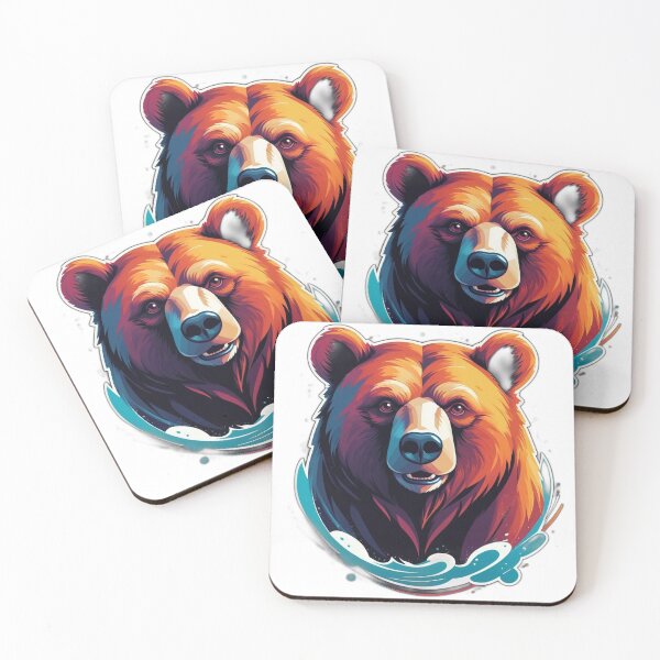 Item preview, Strong Bear Sticker - Bold and Powerful Animal Design for Nature Lovers designed and sold by Icenutikul1122.
