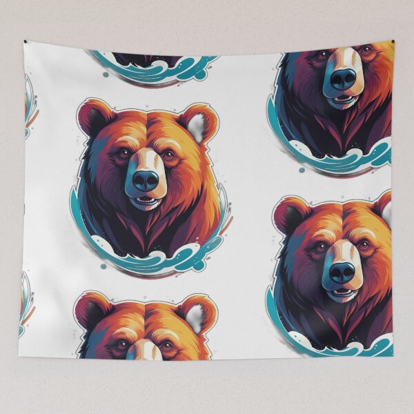 Item preview, Strong Bear Sticker - Bold and Powerful Animal Design for Nature Lovers designed and sold by Icenutikul1122.