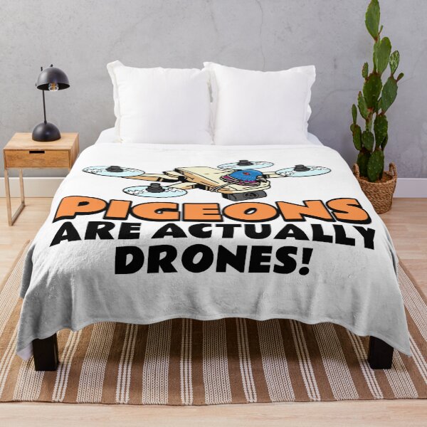 Aperçu de l'œuvre Les pigeons sont une conspiration de drones créée et vendue par ThreadmyCanvas.