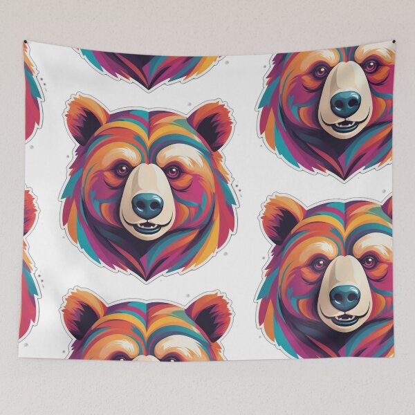 Item preview, Strong Bear Sticker - Bold and Powerful Animal Design for Nature Lovers designed and sold by Icenutikul1122.