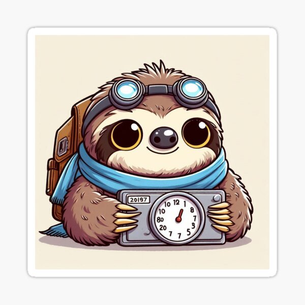 Item preview, The Time-Traveling Sloth designed and sold by rasaral.