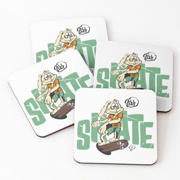 Item preview, Skate All Day - Cool Bunny Skateboarder Illustration designed and sold by Mehmet Hanifi Ekşi.