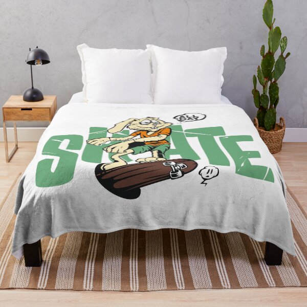 Item preview, Skate All Day - Cool Bunny Skateboarder Illustration designed and sold by Mehmet Hanifi Ekşi.