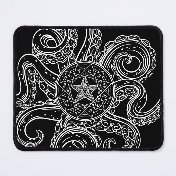 Item preview, Submariner Summoner Cthulhu Pentagram, Nautical Mystic Emo Occult Starfish, Lovecraft Horror Tentacle Astrology designed and sold by DropDeadDsgns.
