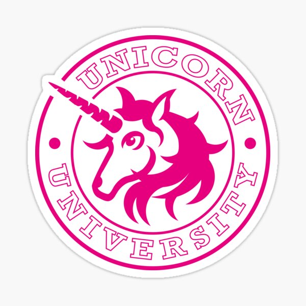 "Unicorn University" Sticker for Sale by dbdnewton Redbubble