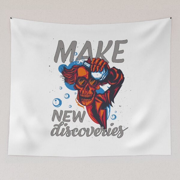 Item preview, Make New Discoveries - Skeleton Diver Adventure Art designed and sold by Mehmet Hanifi Ekşi.