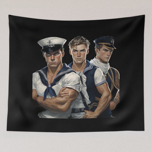 Item preview, Ship Shape Sailors Navy Gay Pride Graphic Design designed and sold by ItsAKinkThing.