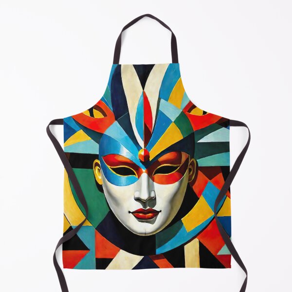 Item preview, Venetian Masquerade, Venice Masks Collection Cubism Art No:10 designed and sold by SofyaliArt.