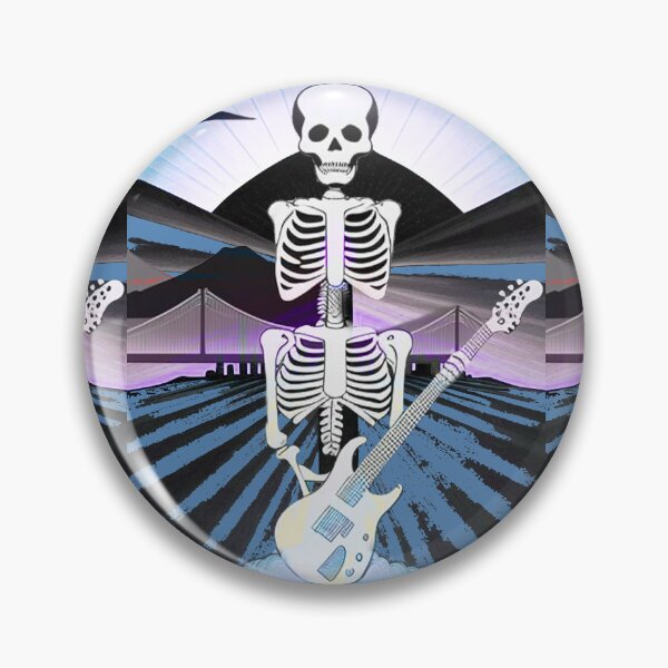 Artikelvorschau, Skeletons-Gitarrist Deadhead San Francisco Golden Gate Bridge entworfen und verkauft von AuroraXGreen.