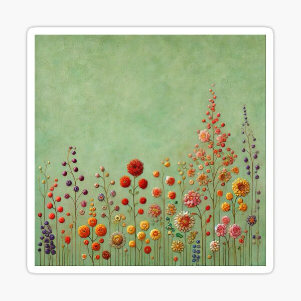 Aperçu de l'œuvre Jardin de fleurs de Klimt créée et vendue par maniacfitness.
