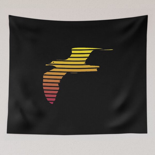 Item preview, Seagull silhouette lines duotone design designed and sold by Endorfin Garment.