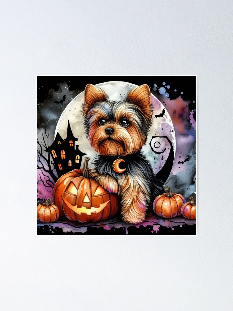 Mommy's Little Pumpkin Yorkie Metal Print Mommy's Little Pumpkin Yorkie Metal Print