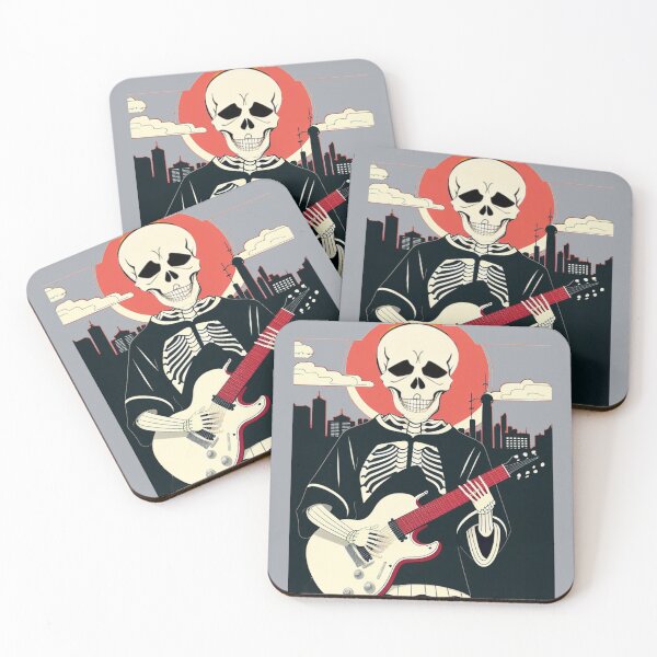 Artikelvorschau, Skeleton Deadhead Guitar Baseballtrikot im sozialistischen Stil der Stadt entworfen und verkauft von AuroraXGreen.