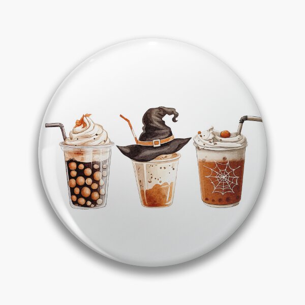 Item preview, Halloween Lattes: Cute and Creepy Holiday Beverage Art designed and sold by natalidesign.