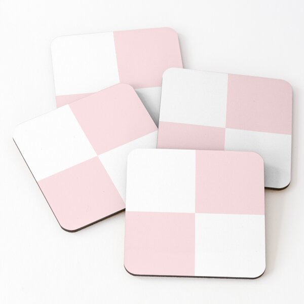 Item preview, Quarters - White and Light Pink designed and sold by JustPatterns2.