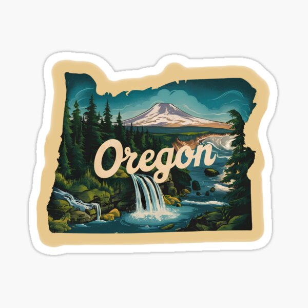Item preview, Vintage Oregon State Outlines designed and sold by Printify-Hub.